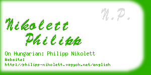 nikolett philipp business card